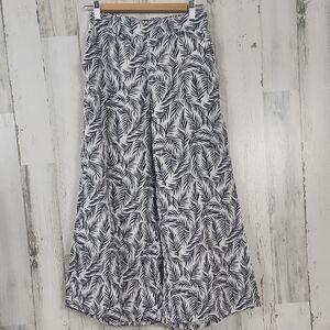 Tahari Black White Linen Pants